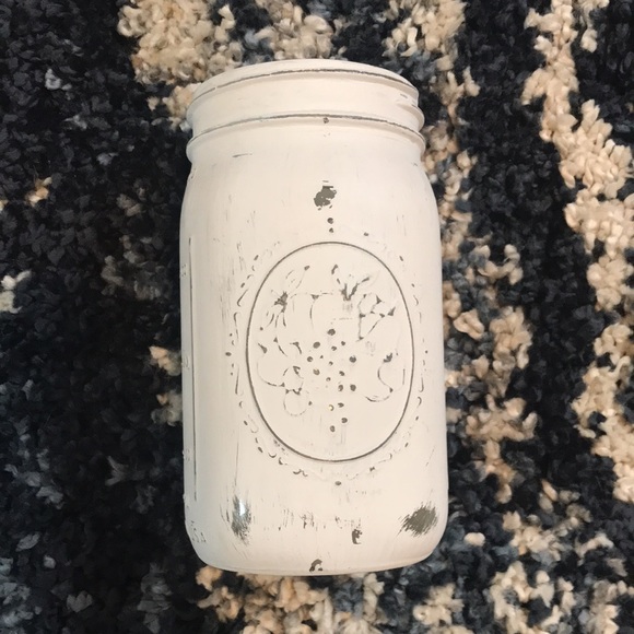 Chalk paint mason jar quart size - vase - Picture 2 of 4